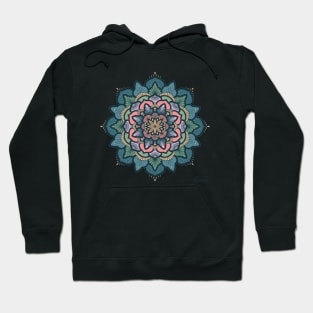 Serendipity green blue Mandala Hoodie